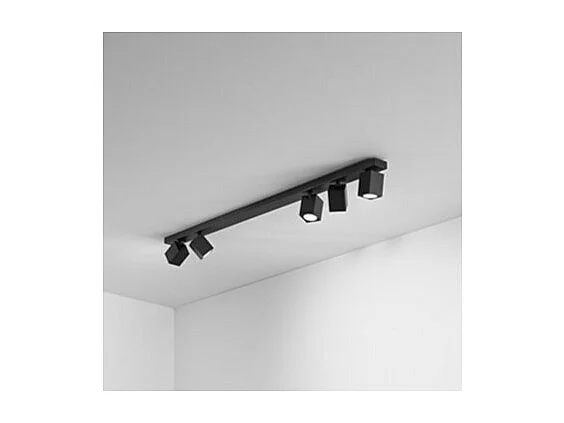 Applique a led ODDY orientabile quadrata Nera da 5xGu10 Perenz