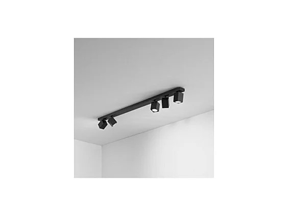 Applique a led ODDY orientabile quadrata Nera da 5xGu10 Perenz