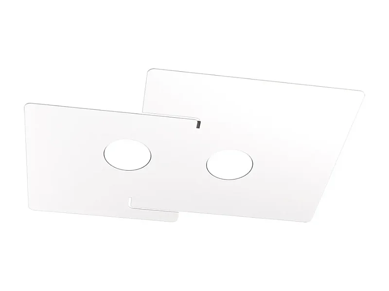 ECHO Top Light led-plafondlamp in rechthoekig wit metaal met 2 Gx53 fittingen