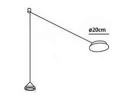 Isabella LED-pendelkroonluchter in metaal en methacrylaat 3410-41-212 Fabas Luce