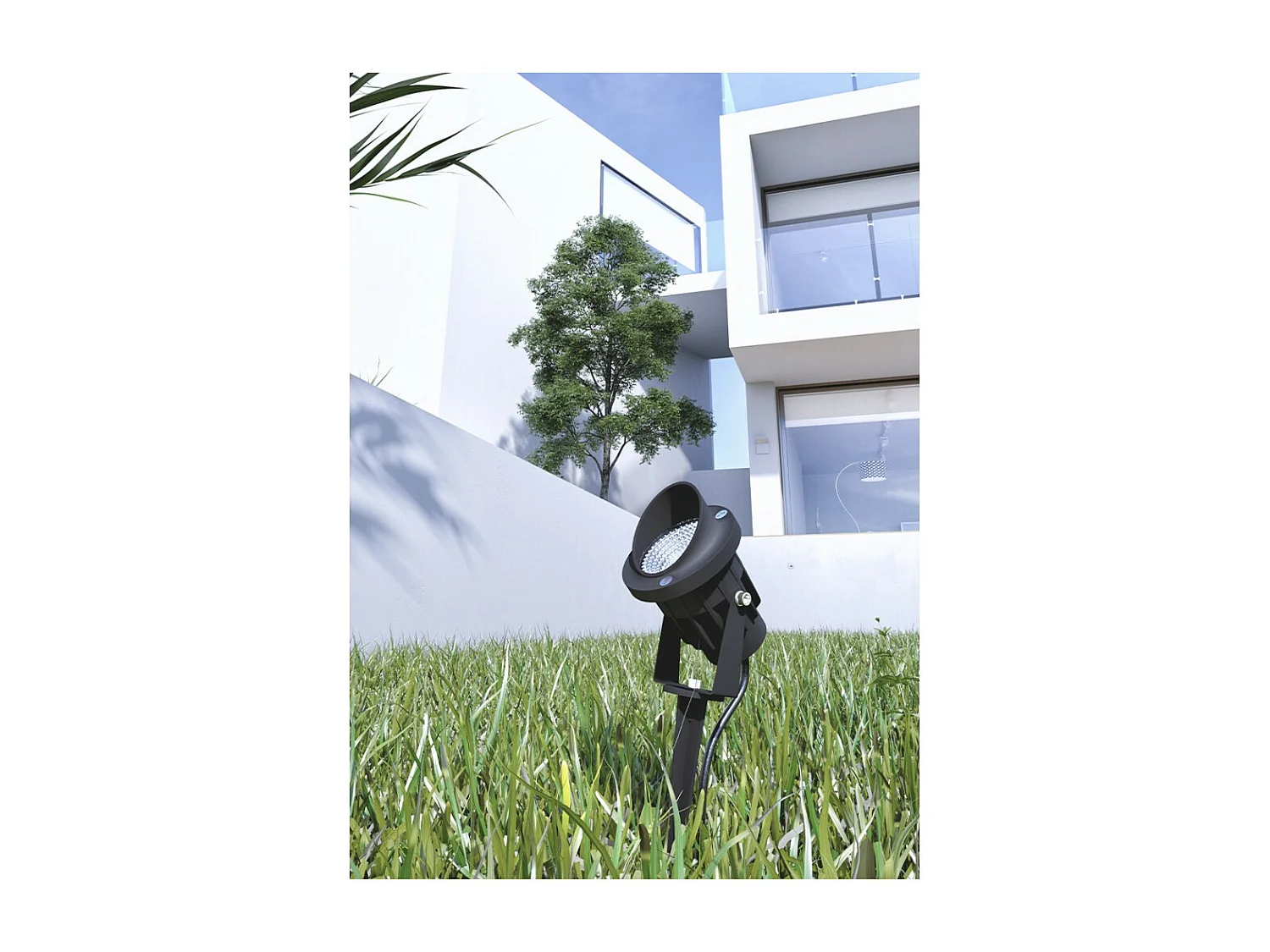 FADE runder LED-Lattenstrahler 5W IP65 Farbe Schwarz Beneito Faure