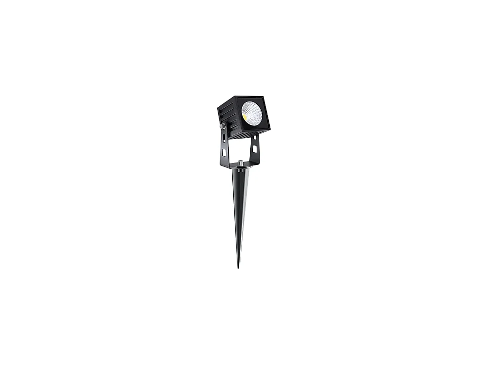 Spot LED carré ZAS Beneito 7W IP65, couleur noir