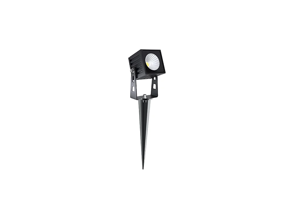 Refletor LED quadrado ZAS Beneito 7W IP65, cor preta
