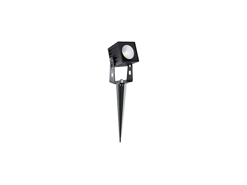 Spot LED carré ZAS Beneito 7W IP65, couleur noir