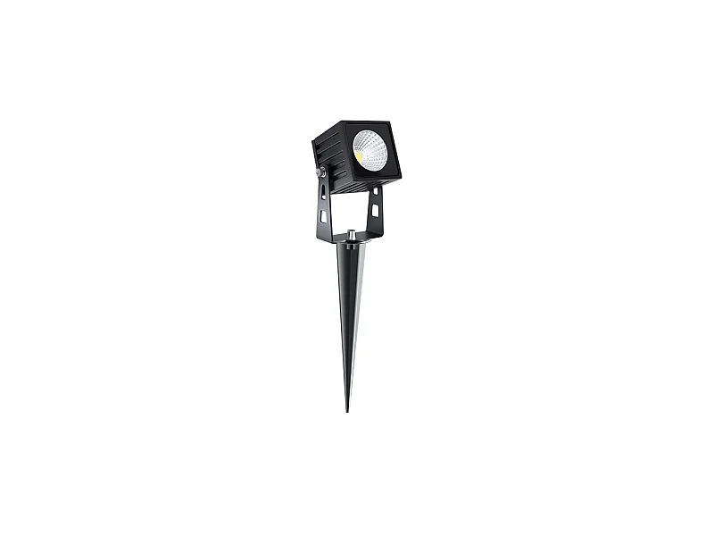 ZAS Beneito 7W IP65 quadratischer LED-Strahler, schwarze Farbe