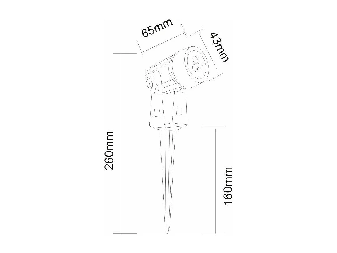 Refletor LED redondo ZAS 7W IP65 cor preta Beneito faure