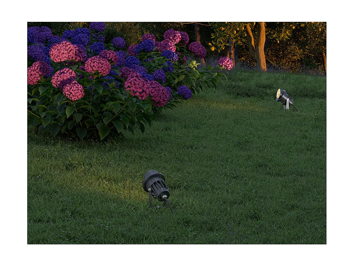 Foco LED redondo FADE 5W IP65 cor Corten Beneito faure