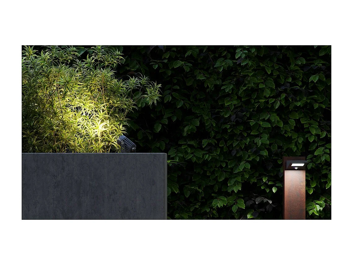 Refletor LED redondo ZAS 3W IP65 cor Corten Beneito faure