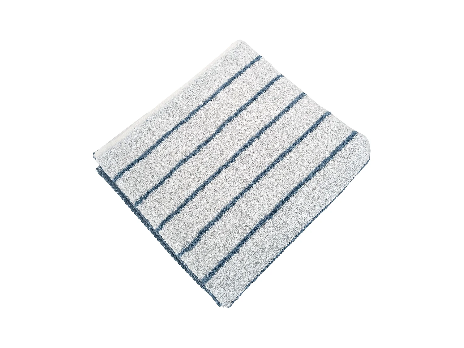 Serviette de toilette pur coton 50x100cm PURE LIGHT à rayures bleu
