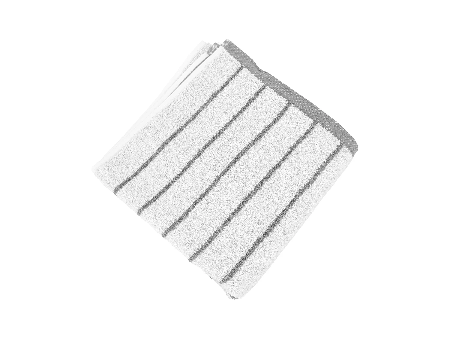 Serviette de toilette pur coton 50x100cm PURE LIGHT à rayures gris