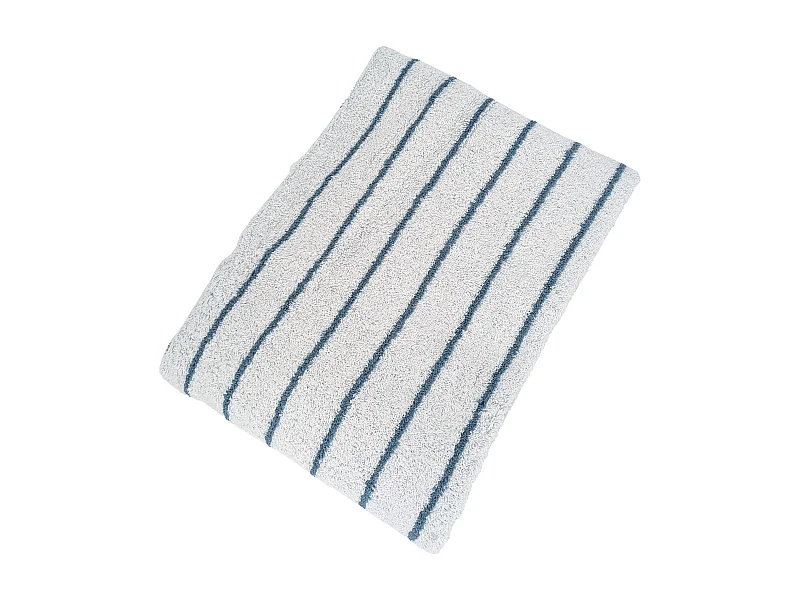 Drap de douche coton 70x140cm PURE LIGHT à rayures bleu
