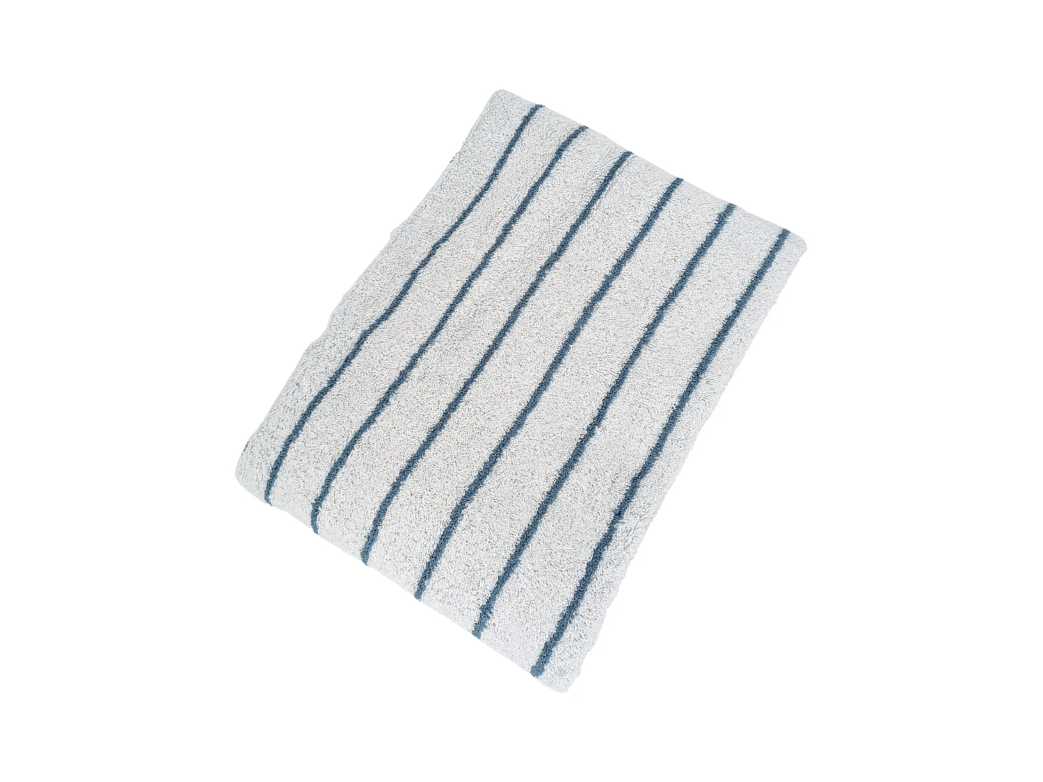 Drap de douche coton 70x140cm PURE LIGHT à rayures bleu