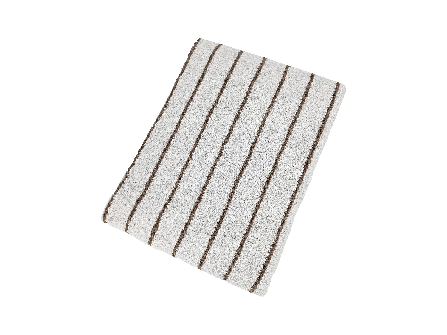 Drap de douche coton 70x140cm PURE LIGHT à rayures marron
