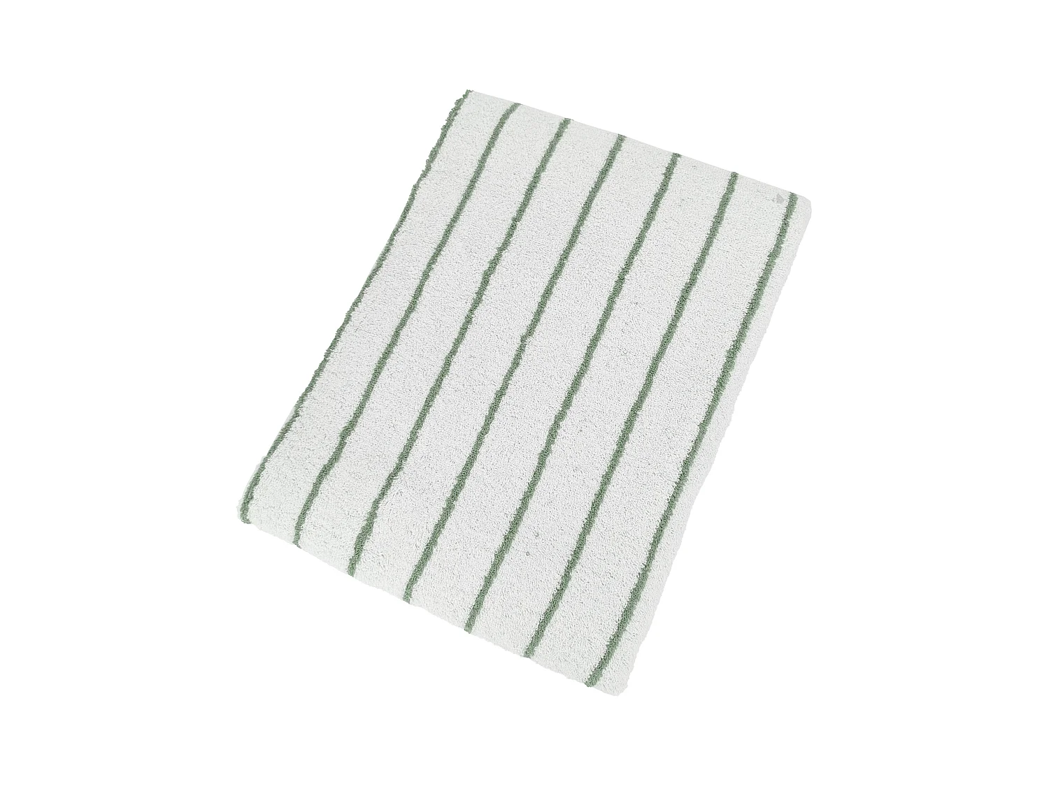 Drap de douche coton 70x140cm PURE LIGHT à rayures vert