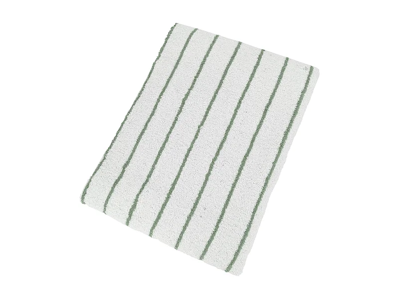 Drap de douche coton 70x140cm PURE LIGHT à rayures vert