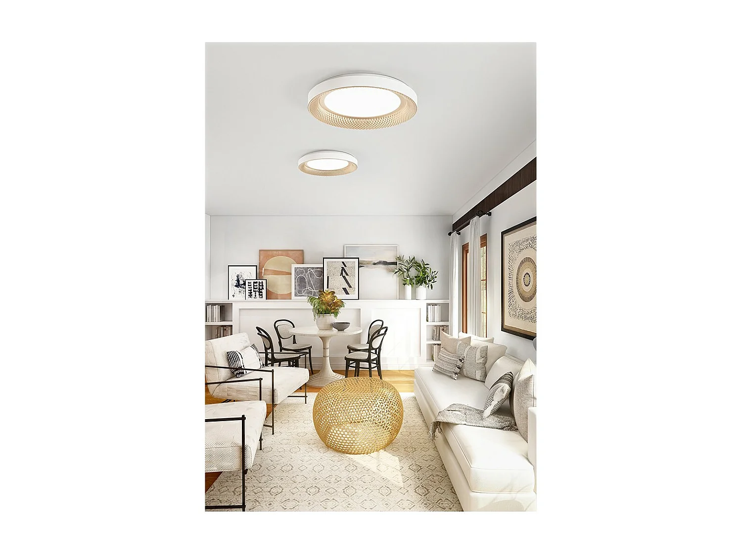 Plafoniera a led HIVE in metallo colore Oro opaco 30W Perenz ø35cm