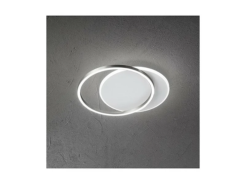 ORBIT Witte en Grijze LED plafondlamp 43W Perenz in aluminium
