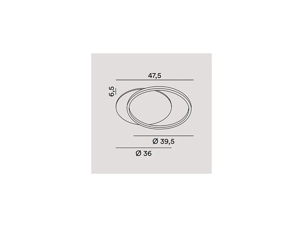 Lámpara de techo LED ORBIT Blanco y Gris 43W Perenz en aluminio