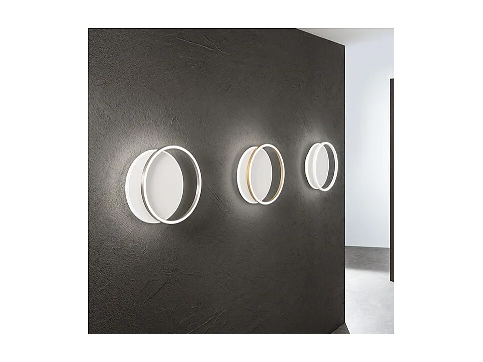 Plafonnier LED ORBIT Blanc et Gris 43W Perenz en aluminium