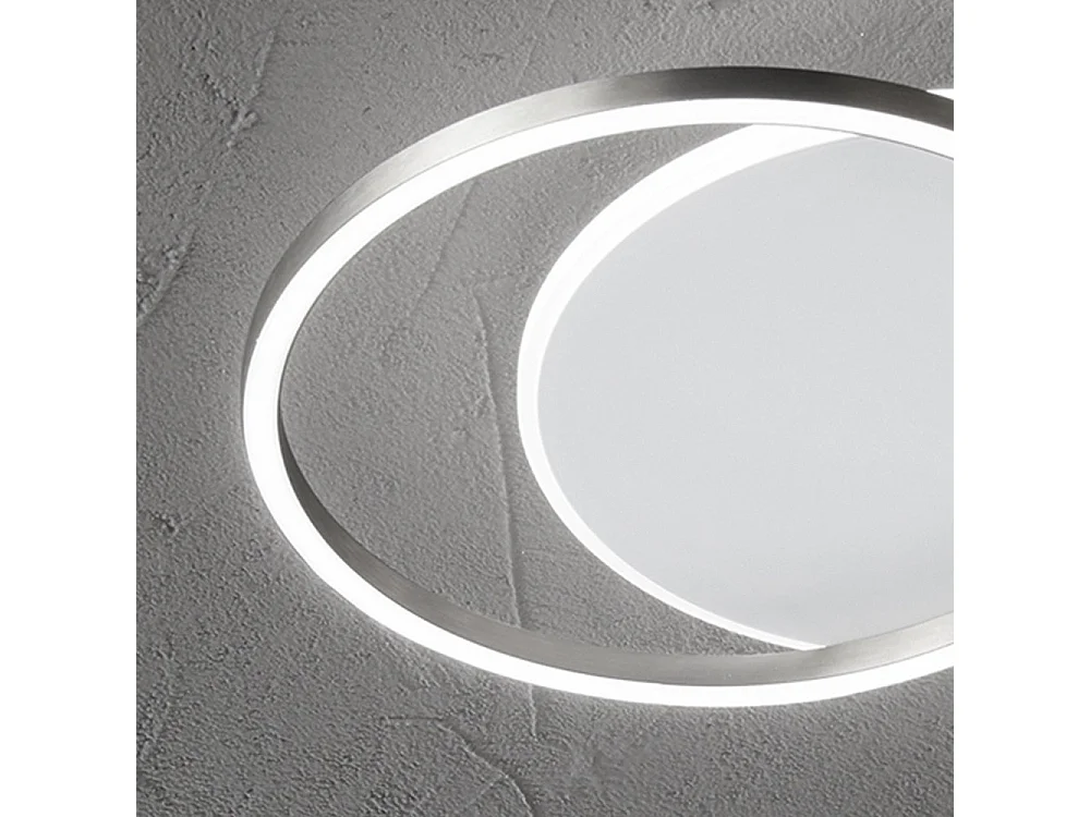 Luminária de teto LED ORBIT, branca e cinza, 43W, Perenz, em alumínio