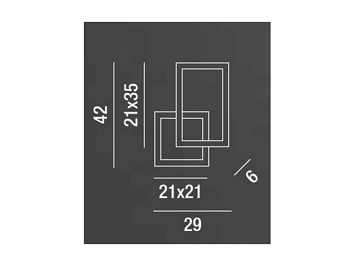 Applique murale LED Cross Noir 6598 N CT PERENZ