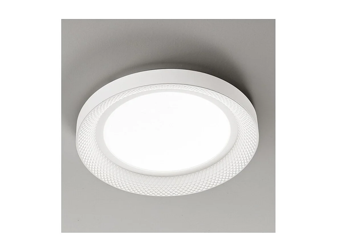 HIVE LED-Deckenleuchte aus mattweißem Metall 40W Perenz ø50cm