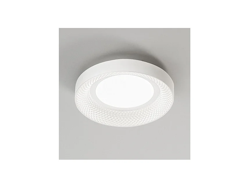 Plafonnier LED HIVE en métal blanc mat 30W Perenz d.35cm