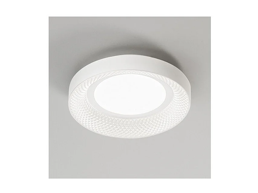 Plafonnier LED HIVE en métal blanc mat 30W Perenz d.35cm