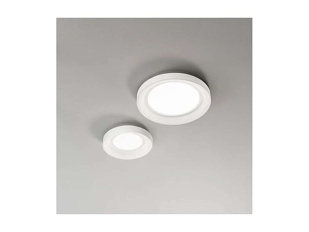 Plafonnier LED HIVE en métal blanc mat 30W Perenz d.35cm