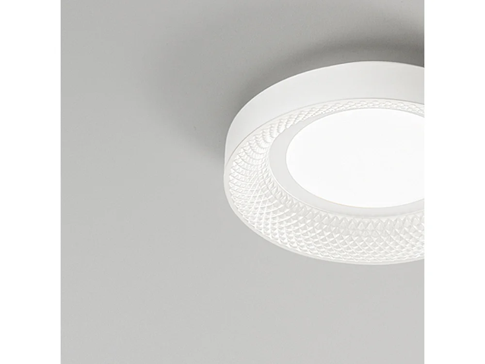 HIVE LED-Deckenleuchte aus mattweißem Metall 30W Perenz ø35cm