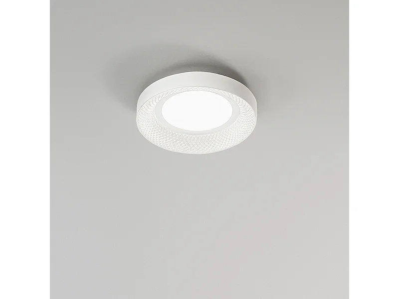 Plafonnier LED HIVE en métal blanc mat 30W Perenz d.35cm