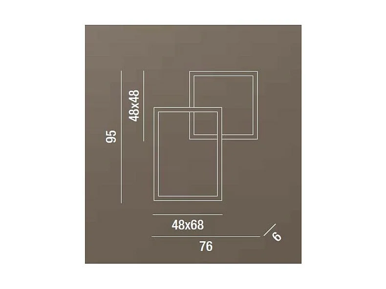Cross 6596 N CT Perenz LED-Deckenleuchte