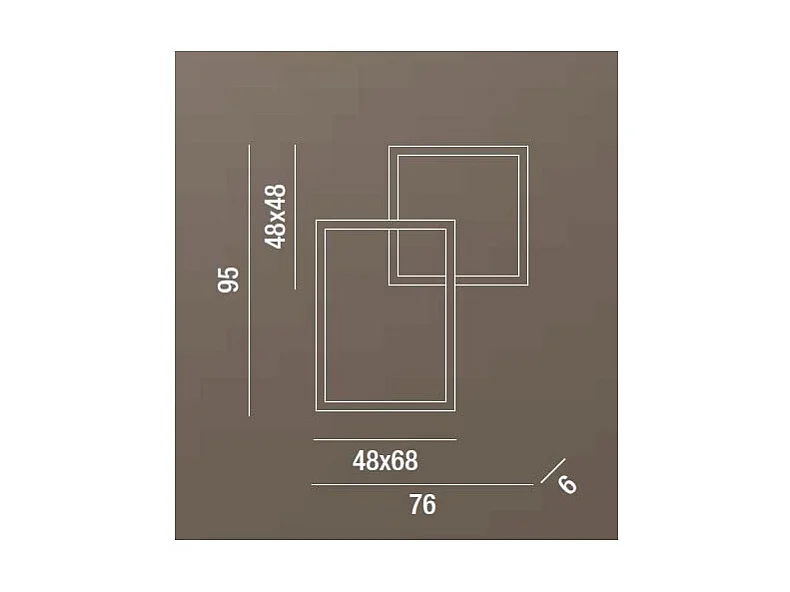 Lampa sufitowa LED Cross 6596 N CT Perenz