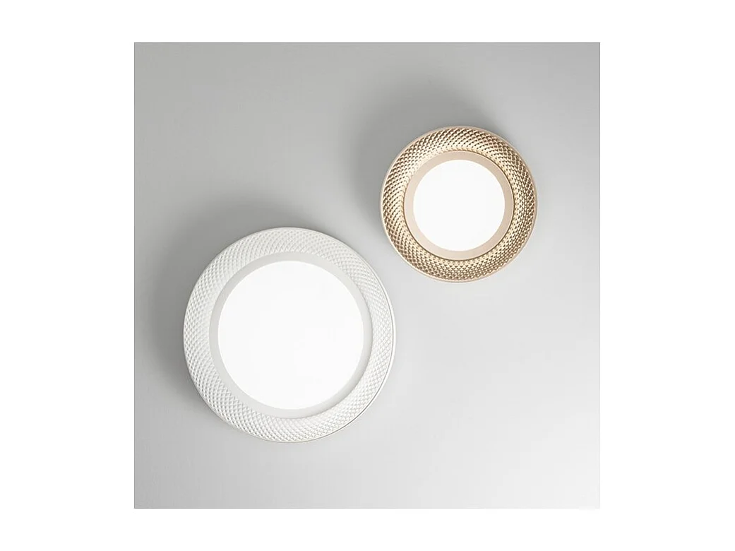 Lámpara de techo LED HIVE en metal dorado mate 40W Perenz ø50cm