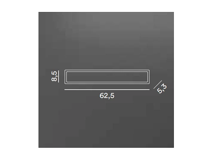 WALLY LED-Wandleuchte aus Aluminium 17W 3000K Perenz 62,5 cm Weiß