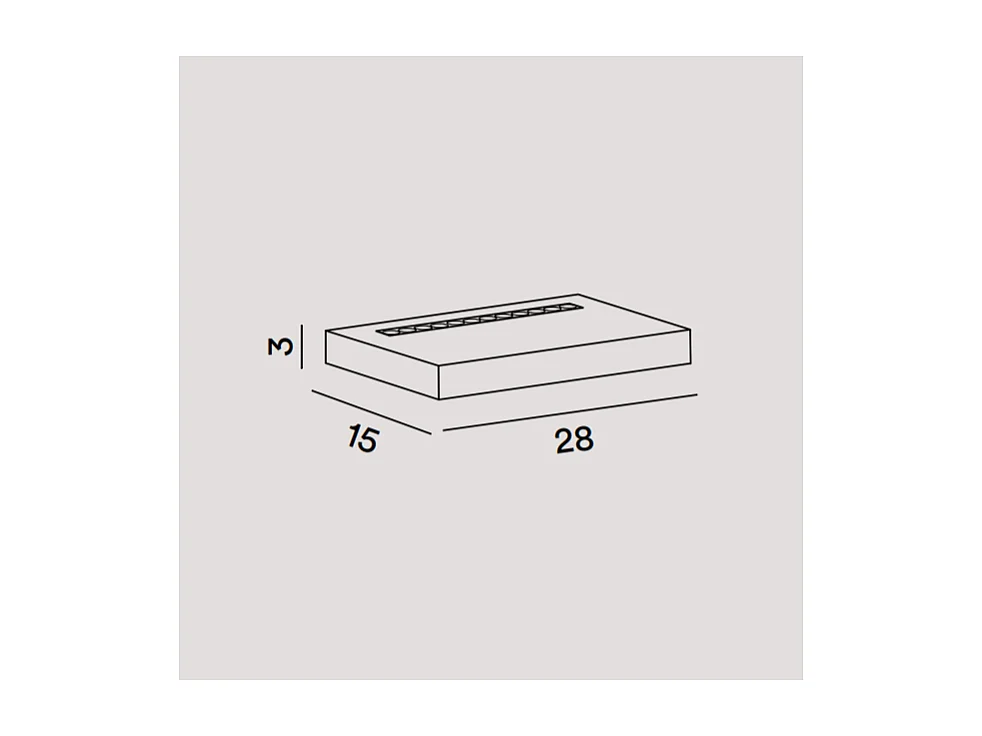 Applique LED BED en aluminium 16W 28 cm Bianca Perenz