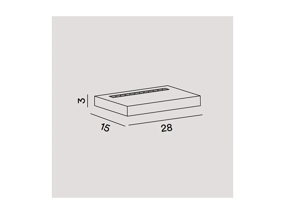 BED LED wandlamp in aluminium 16W 28 cm Bianca Perenz