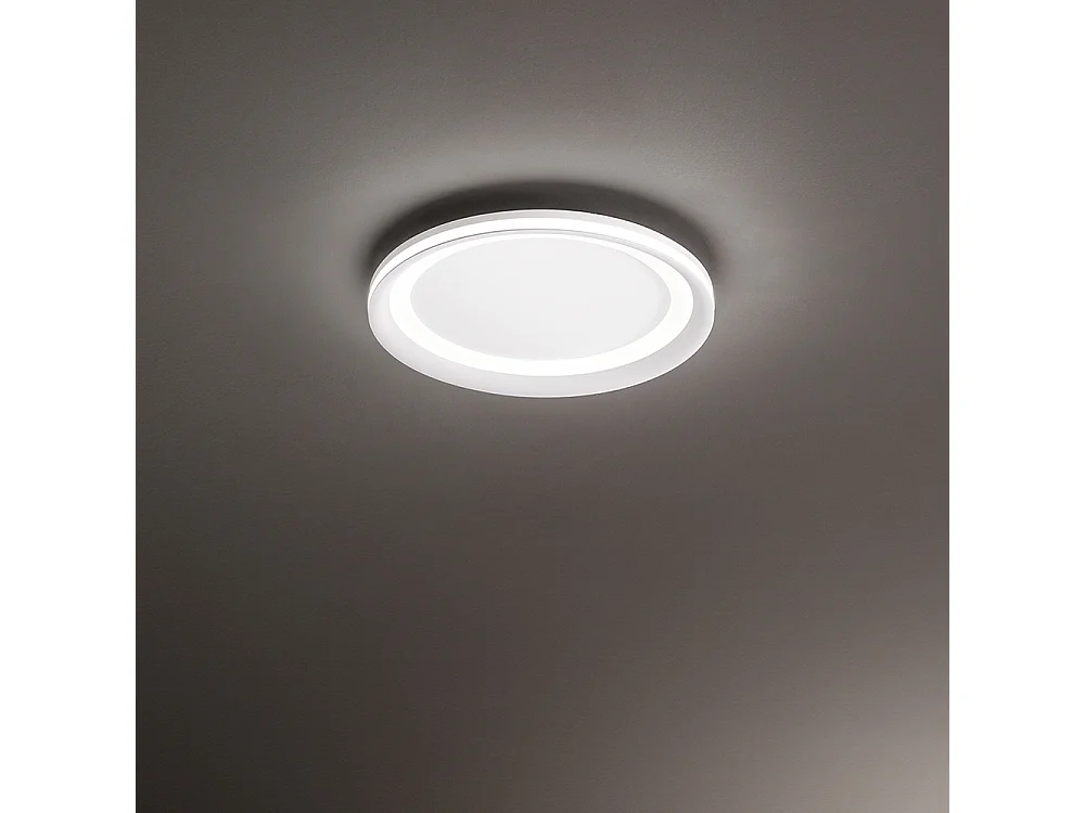 ORBIT Weiß-Gold 43W Perenz LED-Deckenleuchte aus Aluminium