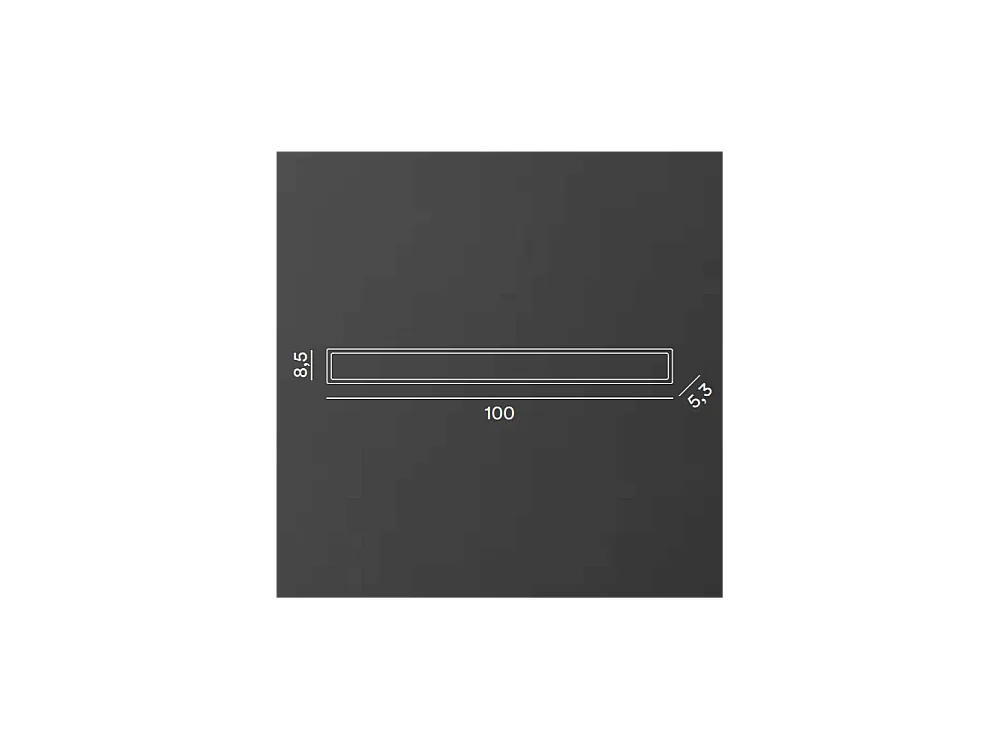 Applique LED WALLY en aluminium 22W 3000K Perenz 100 cm Noir