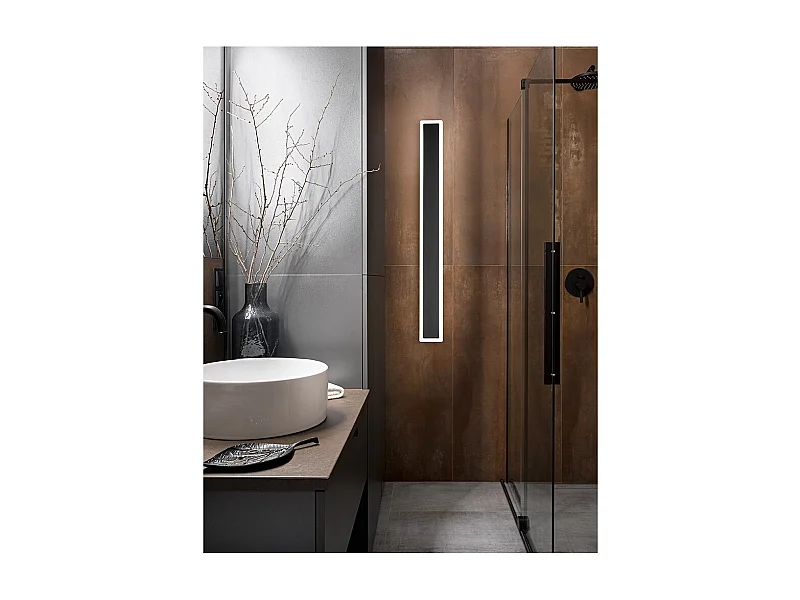 Applique LED WALLY en aluminium 22W 3000K Perenz 100 cm Noir