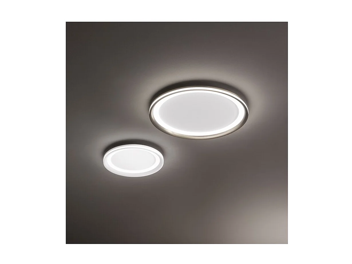 EDGE Titaniumgrijze LED plafondlamp 38W Perenz in aluminium