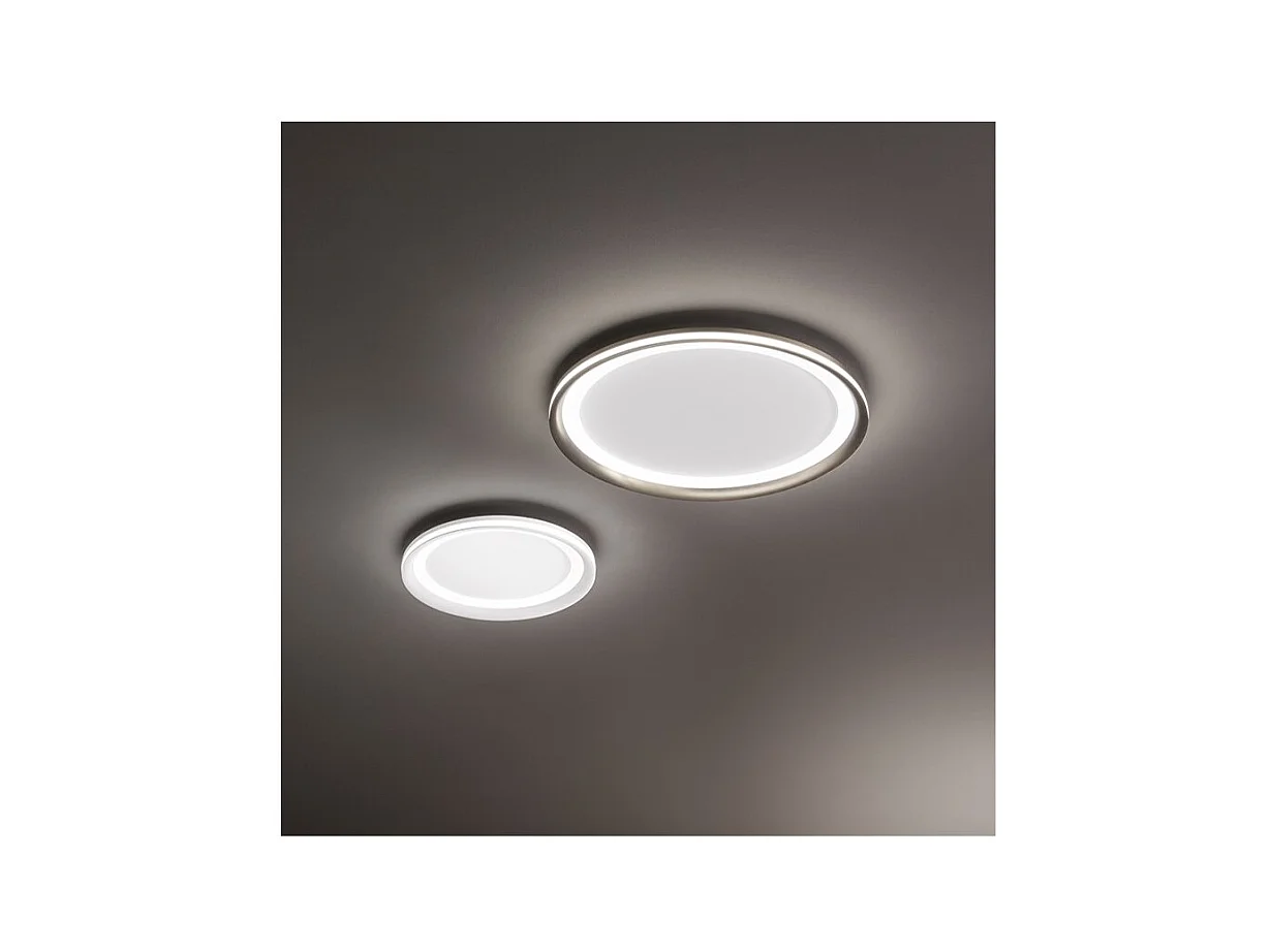 Plafonnier LED EDGE Gris Titane 38W Perenz en aluminium