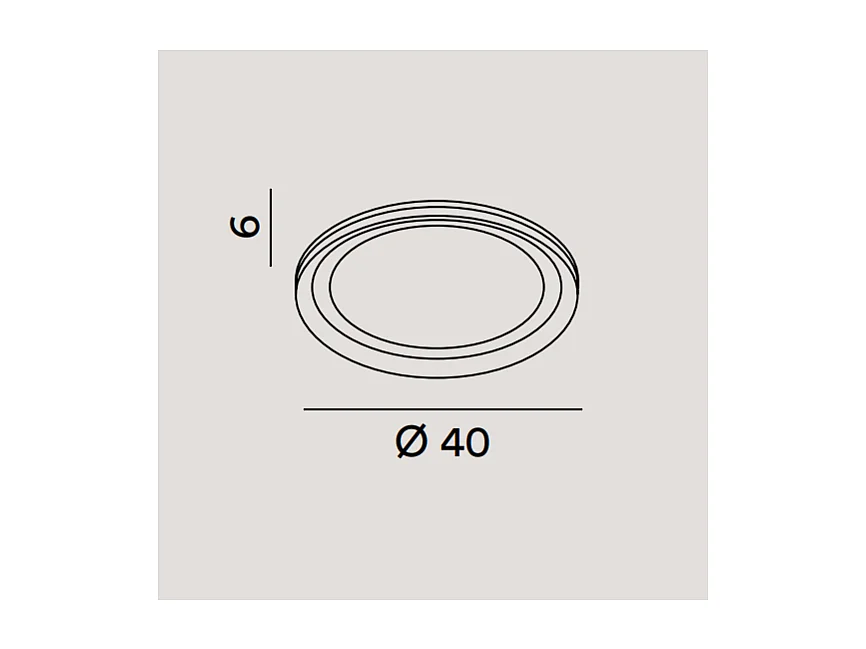 Plafonnier LED EDGE Gris Titane 38W Perenz en aluminium