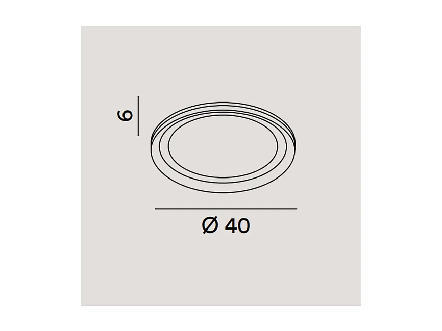 Plafoniera a led EDGE Grigio Titanio 38W Perenz in alluminio
