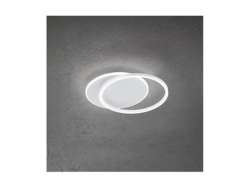 Plafonnier LED ORBIT Blanc Mat 43W Perenz en aluminium