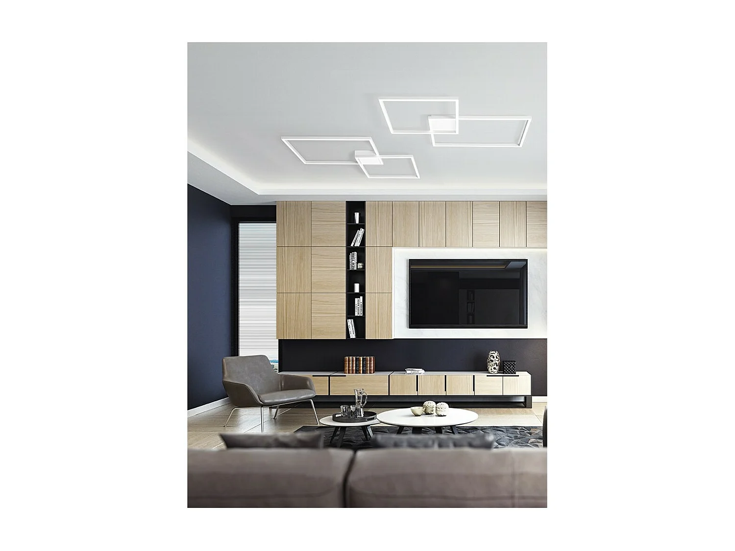 Plafonnier LED Cross 6596 B CT PERENZ