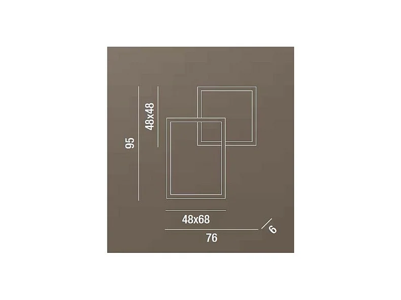 Cross 6596 B CT PERENZ led-plafondlamp
