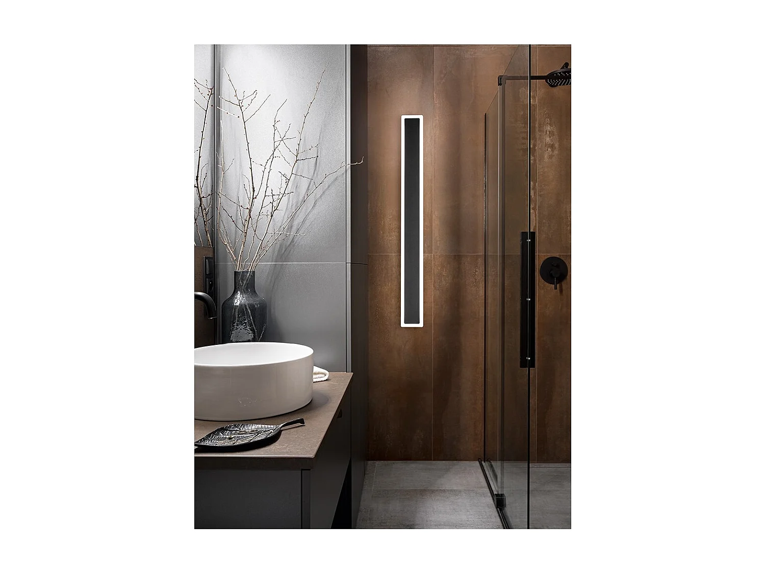 Applique LED WALLY en aluminium 19W 3000K Perenz 82,5 cm Noir