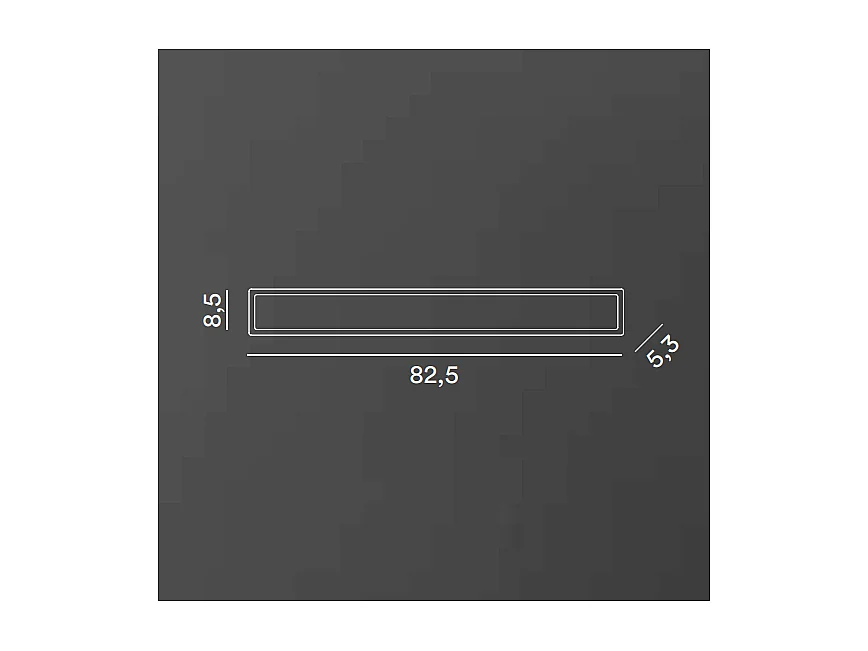 Applique LED WALLY en aluminium 19W 3000K Perenz 82,5 cm Noir