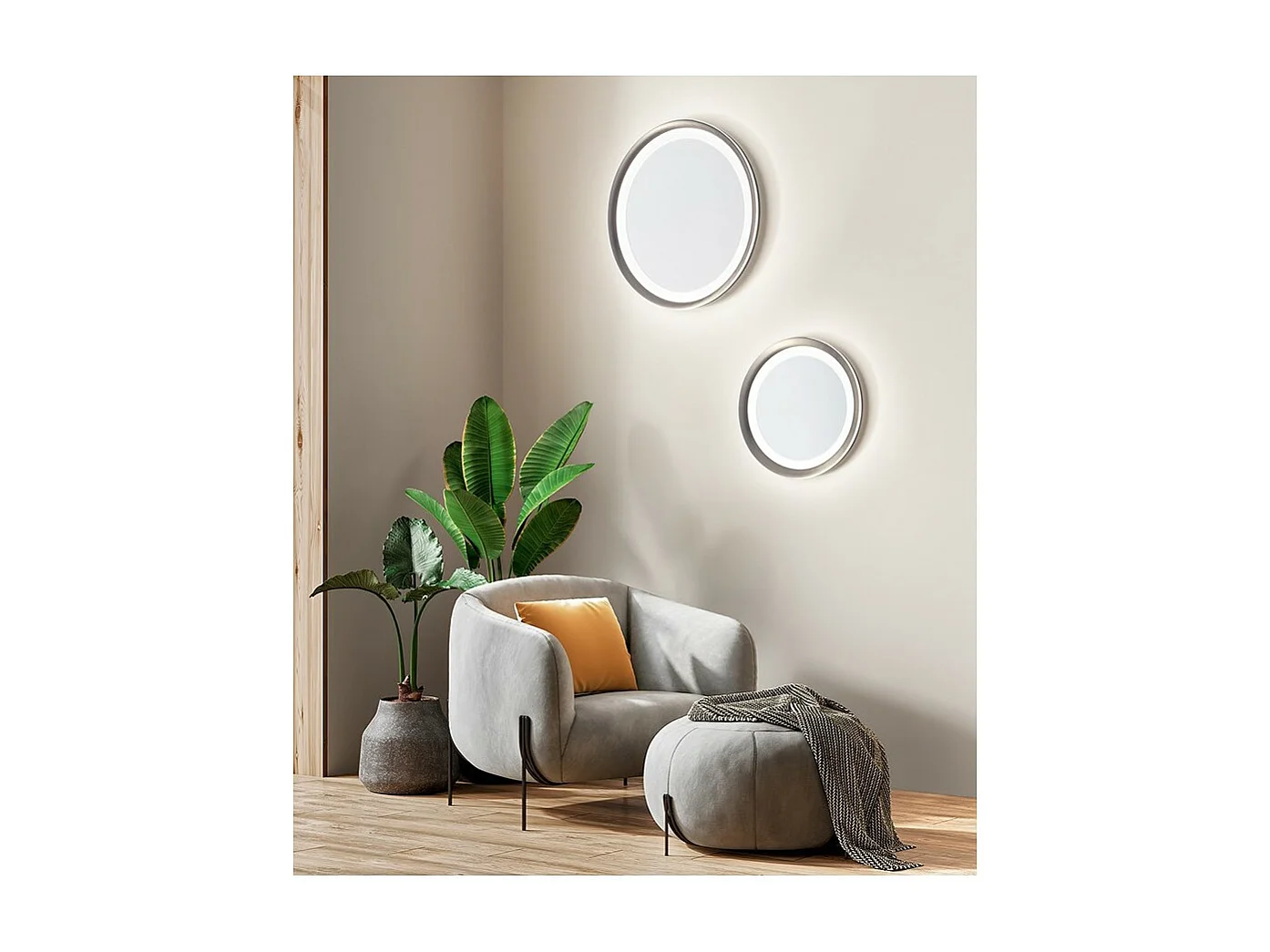 EDGE LED plafondlamp Titaangrijs 66W Perenz in aluminium